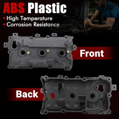 MITZONE Engine Valve Cover Kit Left & Right with Gasket & Bolts Compatible with 2009-2014 Nissan Murano Quest 3.5L Replace# 13264-JP01A 13264-JP01B