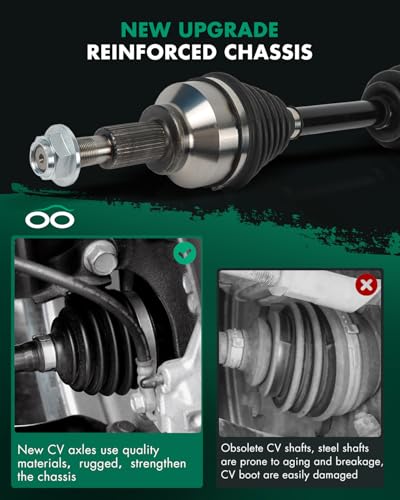 SCITOO Pair (2) Front CV Axle Assembly For Chrysler 07,For Dodge 08-09