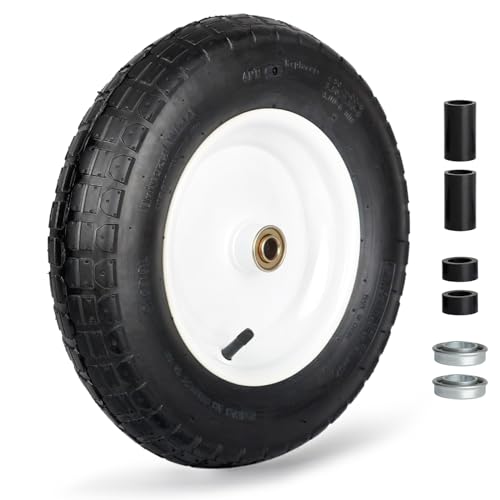 GICOOL 14" Pneumatic Wheelbarrow Tire for 4.80/4.00-8, 3.50/2.50-8, 4.00-6 - size: 14" Pneumatic Tire ( 1 PACK )
