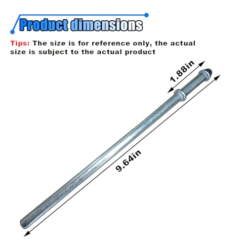 BDZMC 2PCS 9.6 Inch Straight Universal Weld in Exhaust Hanger Rods, Carbon Steel Galvanised Exhaust Pipe Hanger for Exhaust System (Straight) - size: Straight