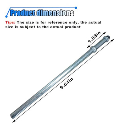BDZMC 2PCS 9.6 Inch Straight Universal Weld in Exhaust Hanger Rods, Carbon Steel Galvanised Exhaust Pipe Hanger for Exhaust System (Straight) - size: Straight