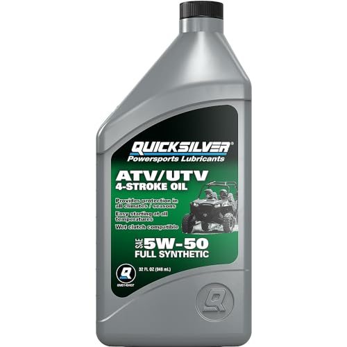 Quicksilver 5W-50 Full Synthetic 4-Stroke ATV/UTV Engine Oil, 1 Quart
