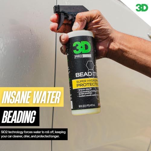 3D Bead It Up Ceramic Coating Booster Spray - Super Hydrophobic Bead Maker - Polymer Paint Protectant & Sealant 16oz. (Pack of 2) - size: 16 Fl Oz (Pack of 2)
