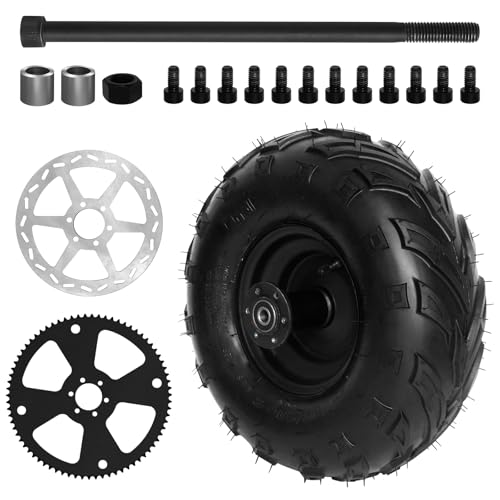 Mini Bike Wheels and Tires 145x70-6 V-Tread Rear Wheel Assembly Kit, Go Kart Mini Bike ATV Tires, CT100