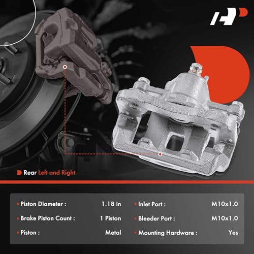 A-Premium Rear Disc Brake Caliper with Bracket - style: Rear Driver and Passenger