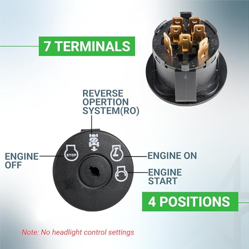 BlueStars 532193350 193350 Ignition Switch 2 Keys 4 Position 7 Terminals - size: 193350 - 7 Terminals