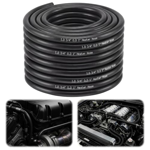 Outus 3/4",100ft EPDM Heater Hose, 85PSI Black Coolant Hose Automotive - size: 3/4",100FT