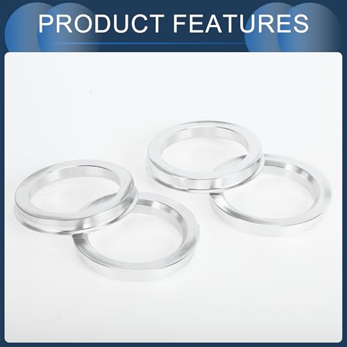 Hub Centric Rings, 56.1mm ID to 72.6mm OD Vehicle Wheel Hubrings Aluminum Alloy, 4 Pcs - size: 56.1mm to 72.6mm