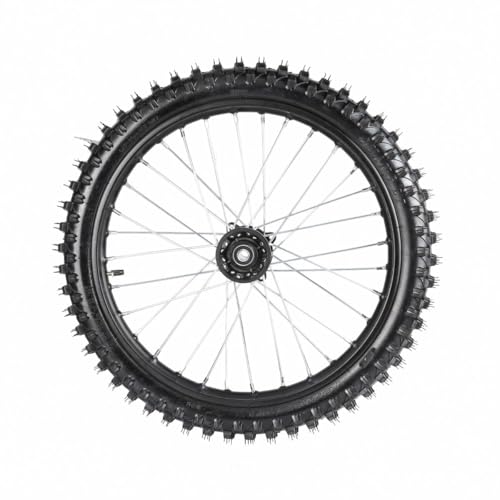 19" Front Wheel Assembly – 70/100-19 Knobby Tire & Inner Tube with 1.6x19 Steel Rim, 15mm & 12mm Bearings for Pit Dirt Bike, Motorcycle, Motocross SSR Taotao DBX1 Apollo Z20 Max (Front) - size: Front