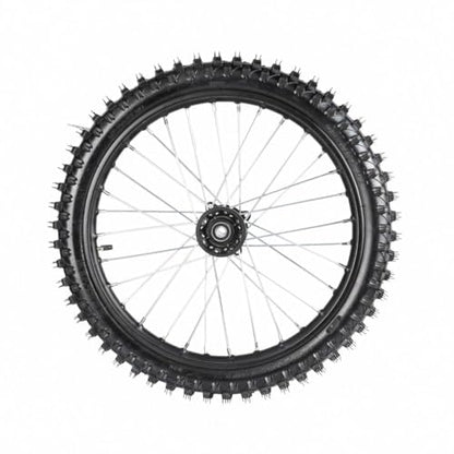 19" Front Wheel Assembly – 70/100-19 Knobby Tire & Inner Tube with 1.6x19 Steel Rim, 15mm & 12mm Bearings for Pit Dirt Bike, Motorcycle, Motocross SSR Taotao DBX1 Apollo Z20 Max (Front) - size: Front