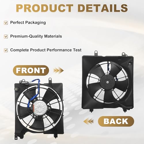 PartsFlow A/C Condenser Cooling Fan For 2013-2015 Acura ILX For 2012-2015 Honda Civic 621-480 - color: For Acura ILX