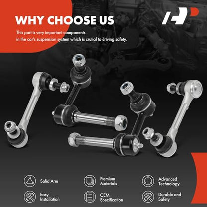 A-Premium Front & Rear Sway Bar Link Stabilizer Bar End Link Kit