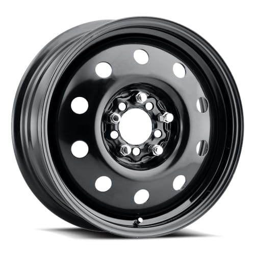 Allied 83B FWD Black Mod 17X7" 5X108 & 5X4.50 Bolt Patterns +35mm Offset 5.38" BS Satin Black Passenger Car Wheel, Bolt-on OE Replacement, Car Mods, FWD, AWD, SUV and CUV Steel Wheel - size: 17X7" 5X108/5X4.50 +35 (5.38" BS)