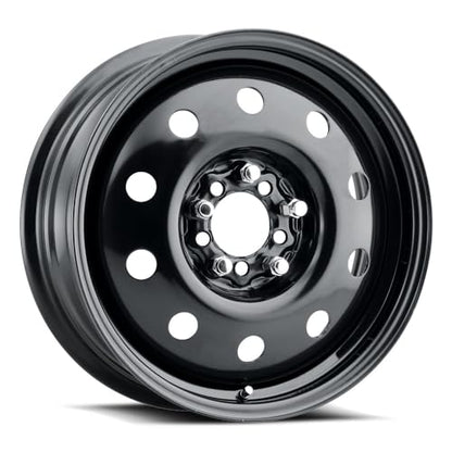 Allied 83B FWD Black Mod 16X6" 5X110 & 5X4.50 Bolt Patterns +35mm Offset 4.88" BS Satin Black Passenger Car Wheel, Bolt-on OE Replacement, Car Mods, FWD, AWD, SUV and CUV Steel Wheel - size: 16X6" 5X110/5X4.50 +35 (4.88" BS)