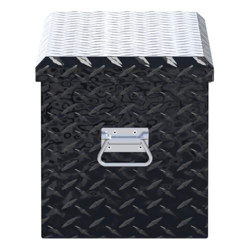 UWS EC20012 32-Inch Gloss Black Heavy-Wall Aluminum ATV Storage Box, RigidCore Lid