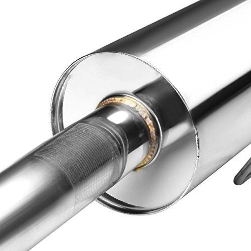 DNA MOTORING CBE-HC06EX Stainless Steel Cat Back Exhaust System [Compatible with 06-11 Honda Civic EX 1.8L] - style: Round