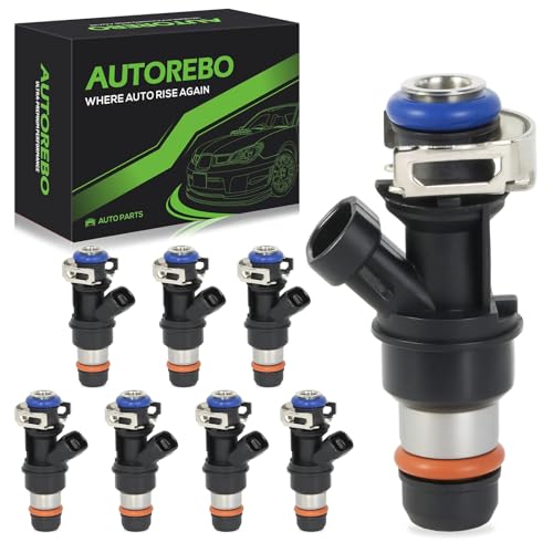Fuel Injectors Set of 8 Compatible with Chevrolet Silverado 1500 2500 & GMC Sierra 1500 2500, 1999 2000, 4.8L 5.3L, 4 Holes # FJ317 17113582 FJ10063 83211168 832-11168 - size: FJ317