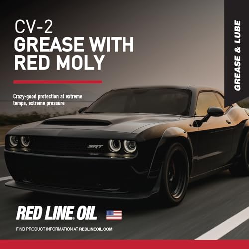 Red Line 80401 High Performance CV-2 Synthetic Grease Cartridge with Red Moly - 14 Ounce Jar (6 Pack) - size: 14 Ounce (Pack of 6)