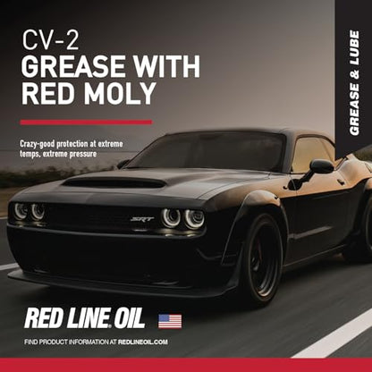 Red Line 80401 High Performance CV-2 Synthetic Grease Cartridge with Red Moly - 14 Ounce Jar (6 Pack) - size: 14 Ounce (Pack of 6)