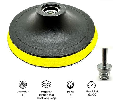 6" Hook & Loop Backing Plate for Sanding Polishing Buffering Pads - style: 6"
