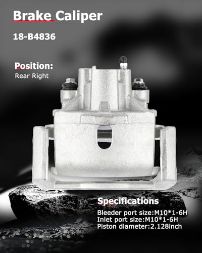 cciyu Rear Right Disc Brake Caliper Assembly w/Bracket 18-B4836 For Dodge - size: Rear Right[18-B4836]