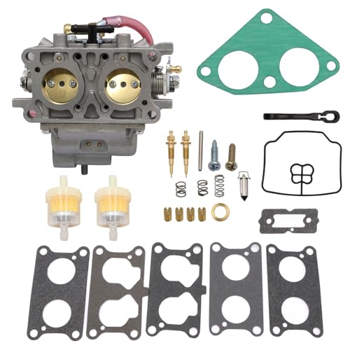 Priprilod Carburetor Rebuild Repair Kit 15004-1048 Compatible with Kawasaki FD620D Engine - Fits Mule 3000 3010 3020 | Includes Gaskets, Diaphragms, Jets & Hardware for FD620D-V FD620D-RS Series