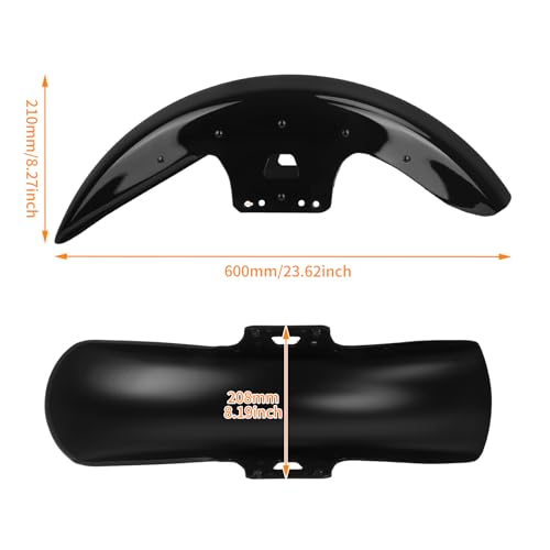 19 inch Wrap Front Fender Fit for Harley Touring 2014-2023 - style: Black 19 inch 2014-2023