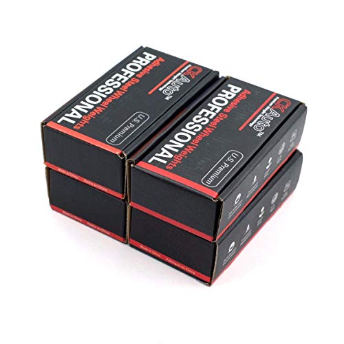 CKAuto 1/2oz, 0.5oz Adhesive Stick-On Wheel Weights Black 4Boxes 252oz Case - color: Black, size: 504PCS