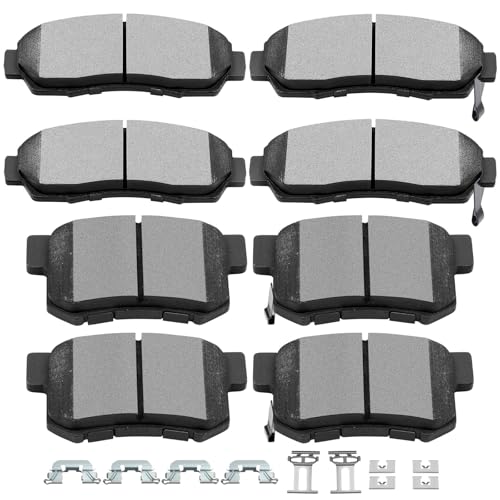 Ceramic Brake Pads Kits,SCITOO 8pcs Brakes Pads Set - size: Front D1089 & Rear D536