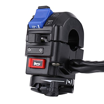 Keenso 7/8inch Motorcycle Handlebar Switch,12V Headlight Turn Horn High Low Beam Start Stop Switch