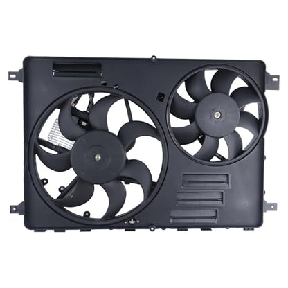 Engine Cooling Radiator Fan w/Controller Assembly Fit for 2010-2016 XC60,2011-2016 S60,2008-2015 XC70,2008-2015 S80,2015-2016 V60,2008-2010 V70 Replace 838-0009