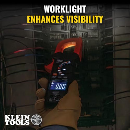 Klein Tools CL810 Digital Clamp Meter, 600A AC/DC Auto Ranging & Worklight - size: 1000V/600A