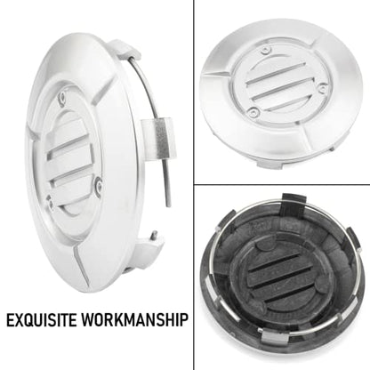 RTrhinoTuning 4PCS 3.25in Wheel Center Caps Compatible with Suburban Silverado Tahoe 18" to 22" Rim OD: 3.27"(83 mm) ID: 3"(76 mm) Silver Hub Caps - color: Silver