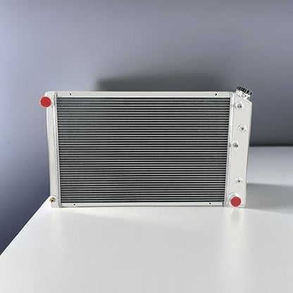 ReadyCool 4 Rows Aluminum Radiator for 1970-1981 Chevy Camaro Blazer, 1978-1987 Monte Carlo El Camino Impala Chevy GMC C/K/G Series C10 C20 C25 C3500 Nova Buick Regal