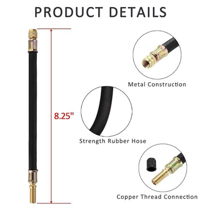 5 Pack Tire Valve Extension, 2Pcs 8.25 Inch Flexible Valve Stem Extenders - color: Black1