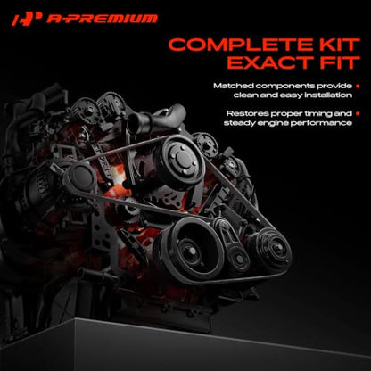 A-Premium Engine Serpentine Belt Drive Kit Compatible with Jeep, Dodge