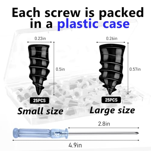 NACHLYNN 50 Pcs Tire Repair Nails Self-Tapping Rubber Screw Tool Self-Service Tire Repair Plugs Nail for Car Motorcycle Truck