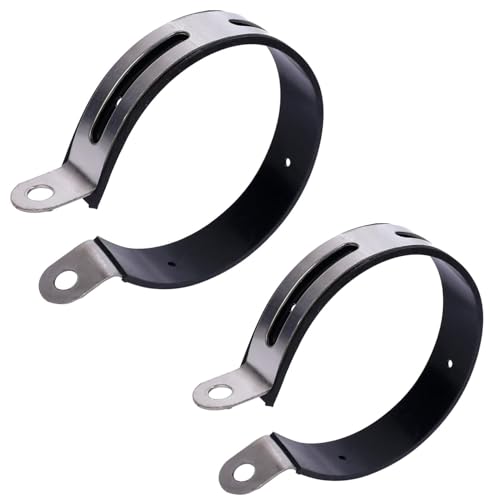 115mm Exhaust Muffler Mounting Clamp Bracket with Rubber for Chinese GY6 125cc 150cc Moped Scooter Go Kart Taotao Peace JCL Qingqi - color: Mounting Clamps