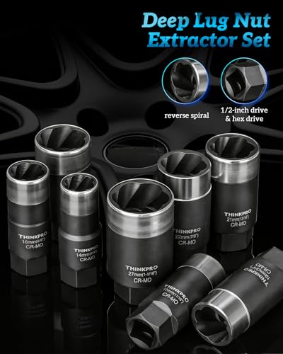 Locking Lug Nut Removal Tool,Heavy Duty Wheel Lock Removal Kit
