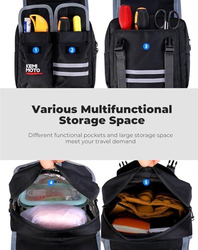 KEMIMOTO ATV Tank Bag, Water-resistant Warm Cooler Motorcycle Saddle Bag - color: Black