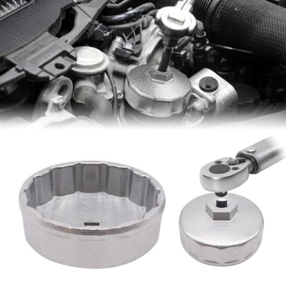 74mm 14 flutes Heavy Duty Oil Filter Wrench, Oil Filter Removal Tool Compatible with Volkswagen, Mercedes Benz, VW, Audi, Porsche, Mazda, Sprinter, Select Mobil1, Bosch and Mahle - style: 74mm 14 flutes