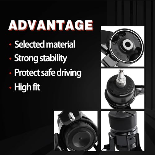 Engine Motor and Transmission Mount Kit Compatible with 2004-2006 ES330 3.3L V6 &2004-2006 Camry 3.3L V6 & 2004 2005 2006 2007 2008 Solara 3.3L V6 AUTO 4PCS OE: A4239HY A4236 A4212 A4207 - size: 2004-2006 ES330 3.3L
