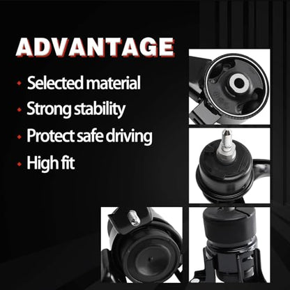 Engine Motor and Transmission Mount Kit Compatible with 2004-2006 ES330 3.3L V6 &2004-2006 Camry 3.3L V6 & 2004 2005 2006 2007 2008 Solara 3.3L V6 AUTO 4PCS OE: A4239HY A4236 A4212 A4207 - size: 2004-2006 ES330 3.3L