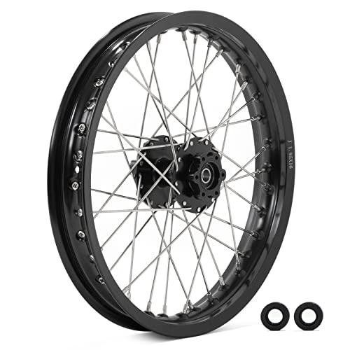 TOFR 16"x1.85" CNC Rear Wheel Rim Hub for Surron Light Bee X/Light Bee S - color: Black, size: 16" Rear