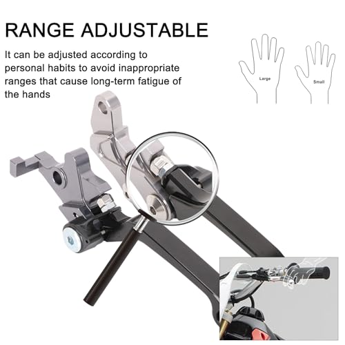 Motorcycle Brake Clutch Lever Pivot Levers Set Adjustable CNC for KLX 300 KLX300 KLX300SM 20-24 KLX230 KLX230R KLX230SM 20-23 KLX250 08-20 KLX125 10-16 Dirt Pit Bike Black - color: Black