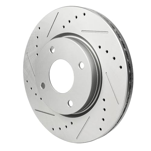 SCITOO Front Brake Kits Drill & Slotted Brakes Rotor Brakes Pads:D815;31463 - size: Front 31463-Slotted + D815 [2+4PCS]