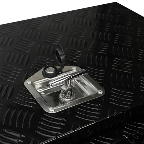 30"Underbody Truck Box,Heavy Duty Aluminum Tool Truck Bottom Box - color: black, size: 30" x 17" x 18"