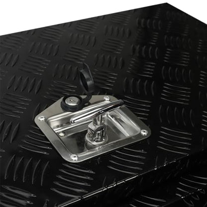 30"Underbody Truck Box,Heavy Duty Aluminum Tool Truck Bottom Box - color: black, size: 30" x 17" x 18"