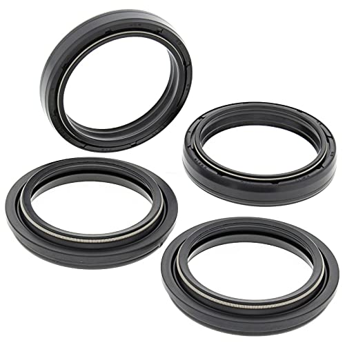 Fork Seal & Wiper Set fits - KX125 KX 125 1996-2001 - Fork Dust Seals - Wear-Resistant Seal Kit - Fork Oil Seals & Wiper Rebuild Repair Kit - High Strength Rubber Seals
