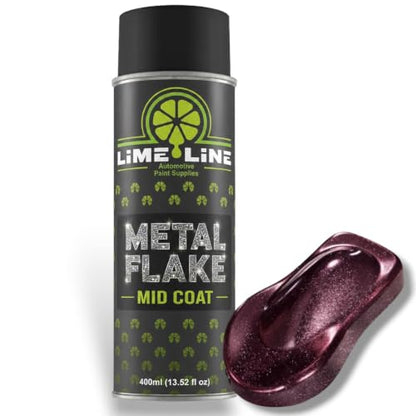 LiME LiNE Pink Metal Flake Midcoat Automotive Grade Sparkle Spray Paint - No Equipment Needed - Finish with 2K Clearcoat - color: Pink